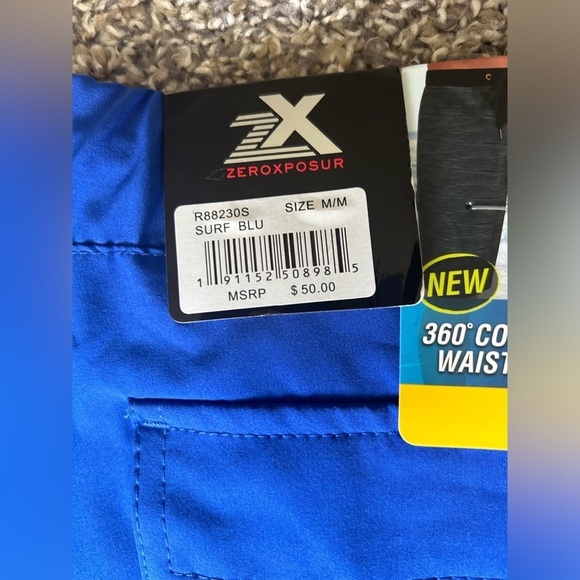 NWT Zeroxposur men’s swim shorts in bright blue size medium - Picture 6 of 9